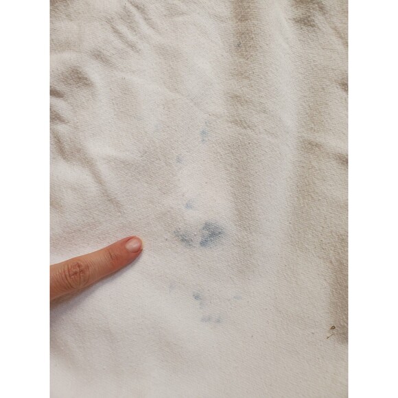 Burberry Towel Large Bath Pool Beach Rare White w Nova Check Piping Trim FLAWS - Picture 4 of 9